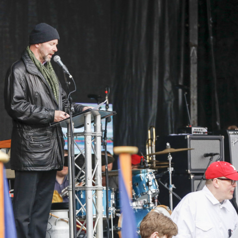 Þórarinn Eyfjörð, framkvæmdastjóri SFR, var fundarstjóri