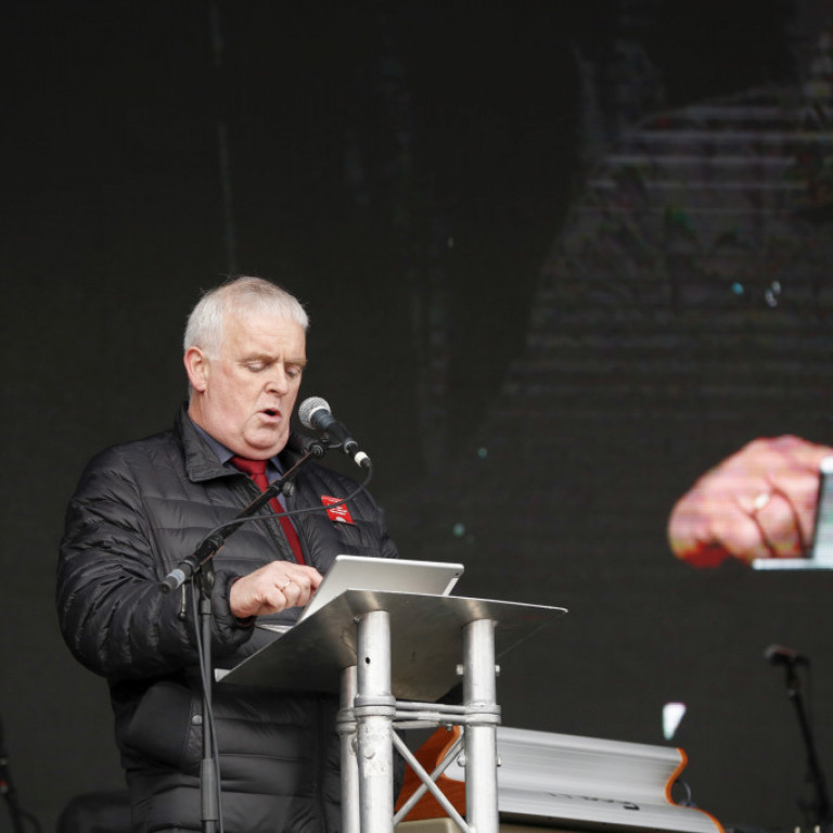 Gylfi Arnbjörnsson, forseti ASÍ, flutti ávarp