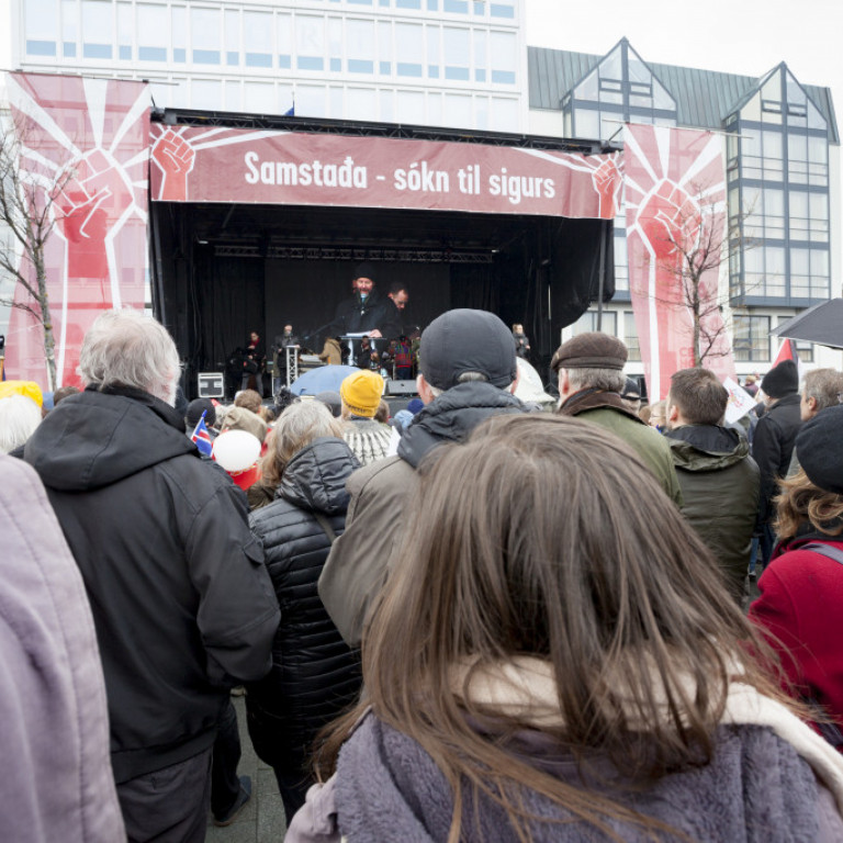 Gylfi Arnbjörnsson, forseti ASÍ, flutti ávarp
