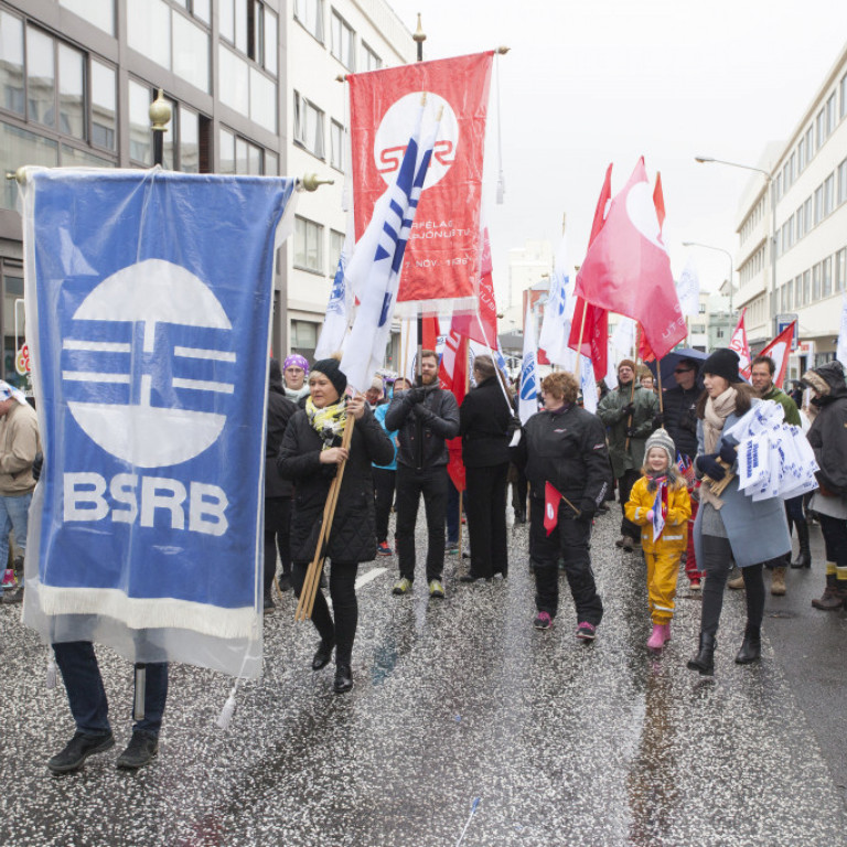 Kröfugangan 1. maí leggur af stað