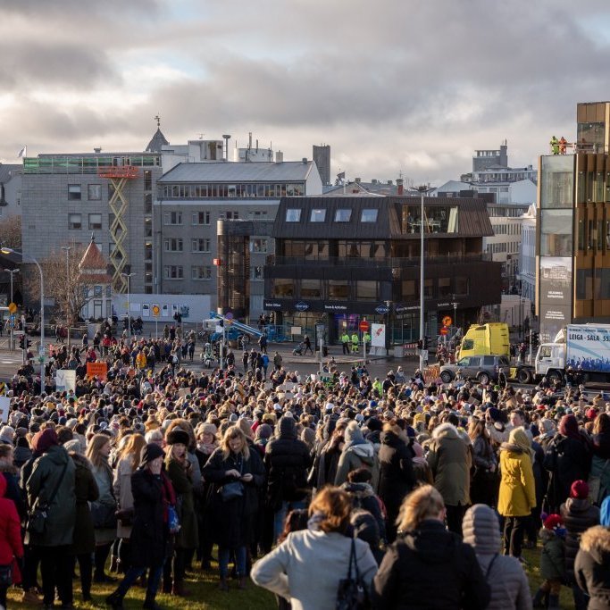 Samstöðufundur á Arnarhóli á kvennafrídaginn 24. október 2018.