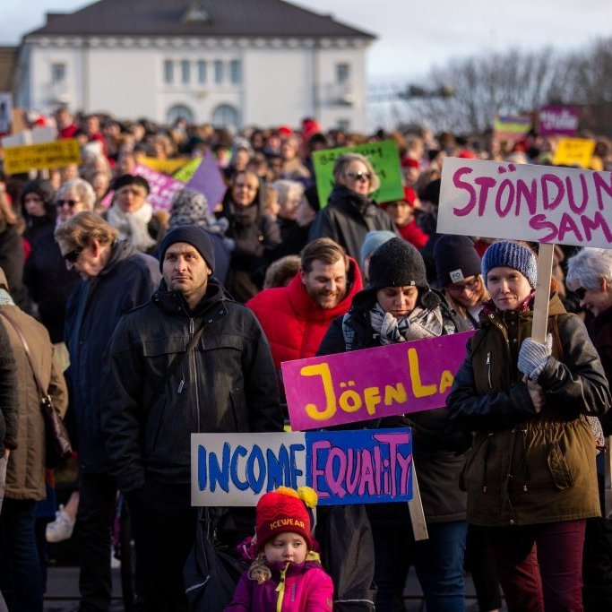 Samstöðufundur á Arnarhóli á kvennafrídaginn 24. október 2018.