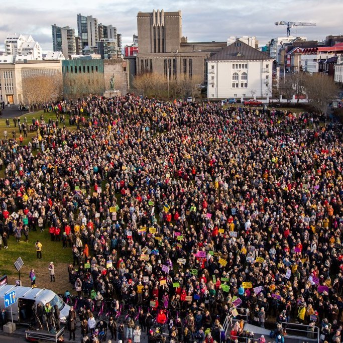 Samstöðufundur á Arnarhóli á kvennafrídaginn 24. október 2018.