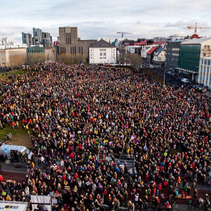 Samstöðufundur á Arnarhóli á kvennafrídaginn 24. október 2018.