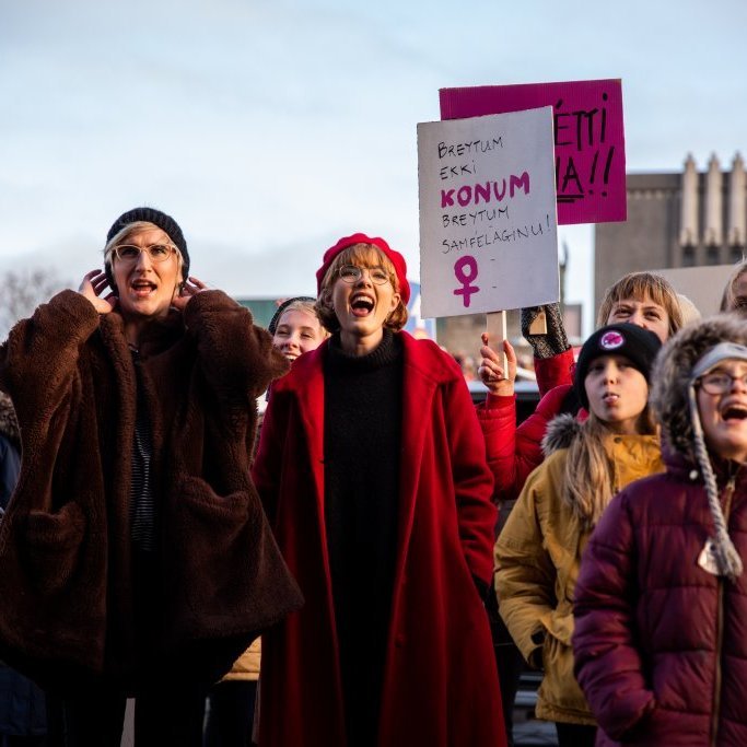 Samstöðufundur á Arnarhóli á kvennafrídaginn 24. október 2018.
