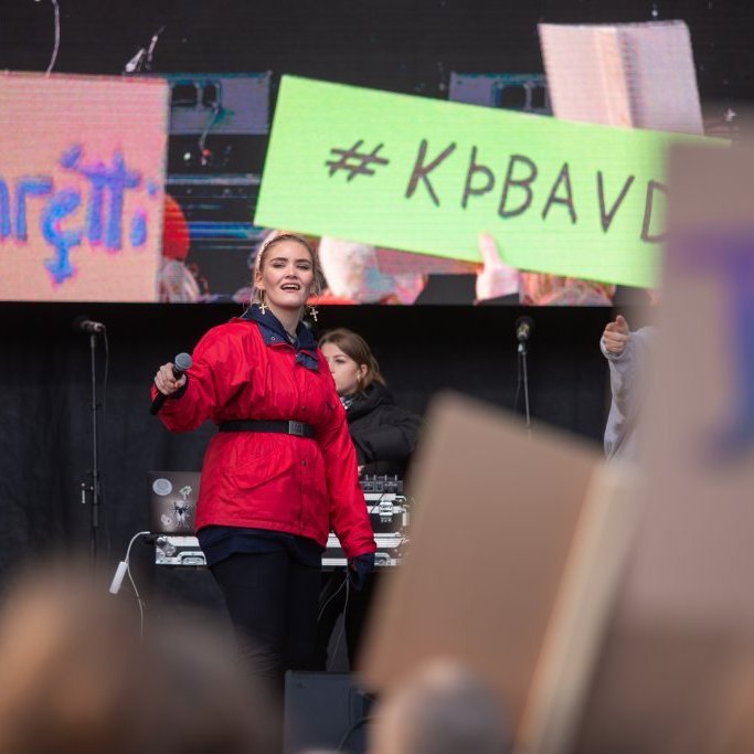 Samstöðufundur á Arnarhóli á kvennafrídaginn 24. október 2018.