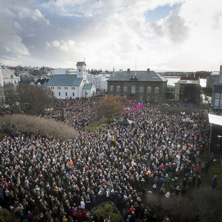 Kvennafrí - Samstöðufundur á Austurvelli