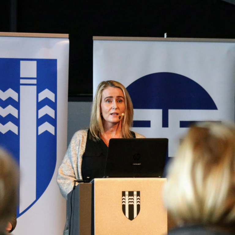 Gróa Sigurðardóttir leikskólakennari á leikskólanum Hofi, sagði frá sinni upplifun af styttingu vinnuvikunnar.
