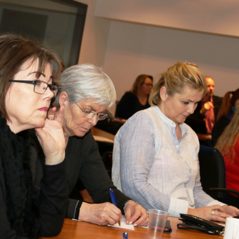 Góður hópur fólks hlýddi á fyrirlestra og tók þátt í umræðum á menntadegi BSRB.