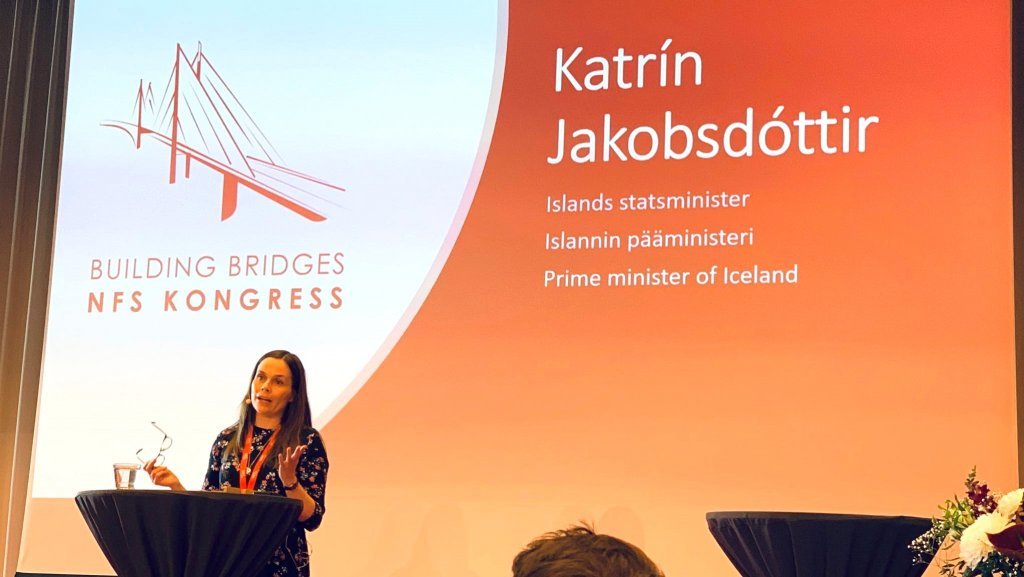 Katrín Jakobsdóttir forsætisráðherra ávarpaði þing NFS.