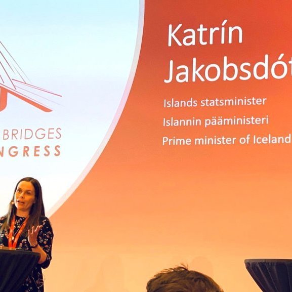 Katrín Jakobsdóttir forsætisráðherra ávarpaði þing NFS.