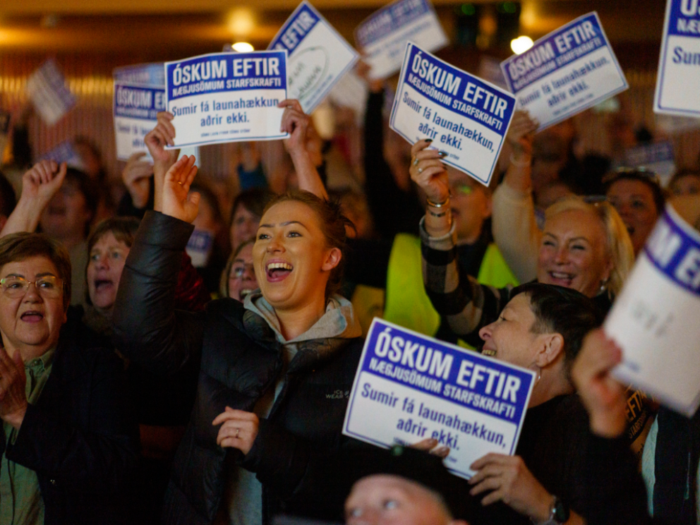 Baráttufólk fjölmennti á fundi BSRB um allt land