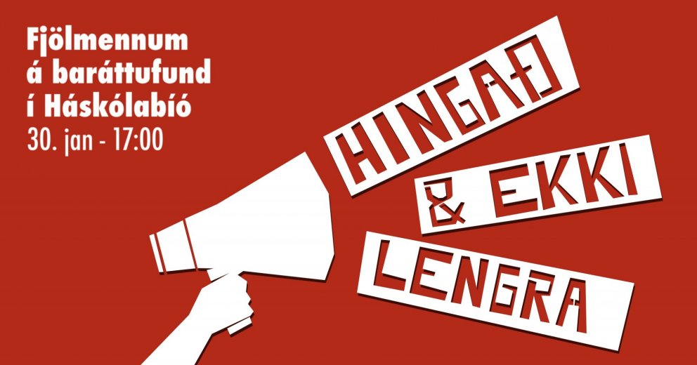 Baráttufundur opinberra starfsmanna mun fara fram í Háskólabíói 30. janúar klukkan 17.