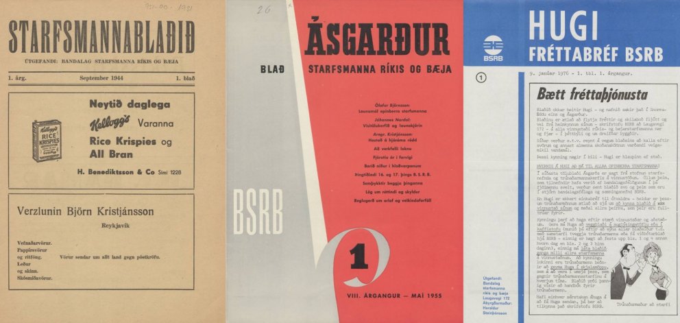 Áhugafólk um sögu BSRB getur fundið margt áhugavert í gömlum tímaritum.