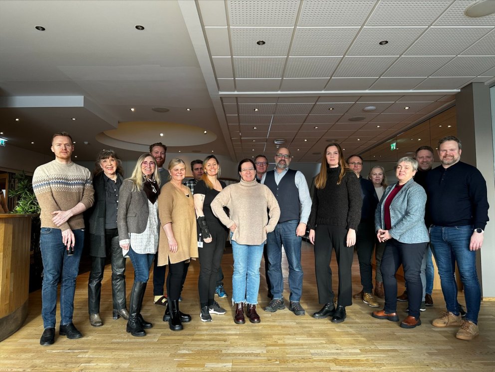 Forystufólk BSRB, Kennarasambandsins og BHM að loknum fundi í morgun.