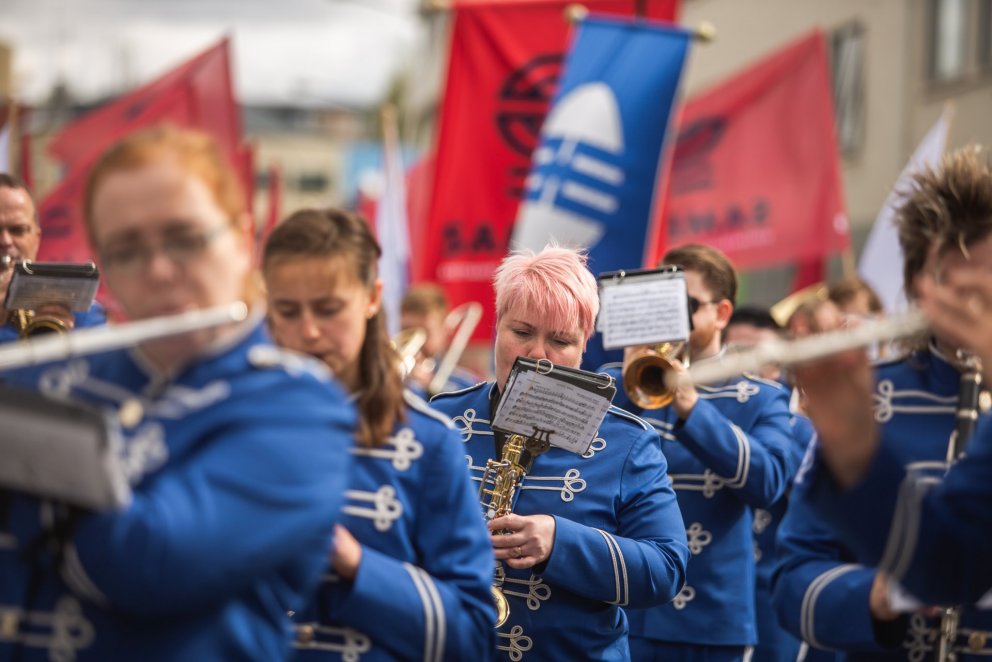 Fallegt veður einkenndi 1. maí í fyrra, þegar þessar myndir voru teknar.