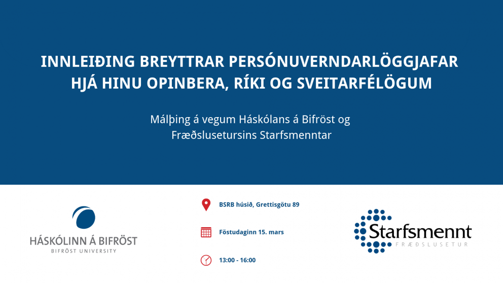 Málþingið fer fram næstkomandi föstudag, 15. mars.