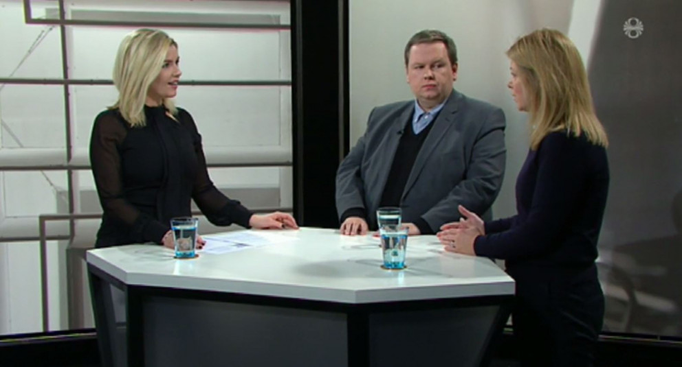 Magnús Már Guðmundsson og Alda Hrönn Aradóttir (til hægri) voru gestir Kastljóssins í gærkvöldi.