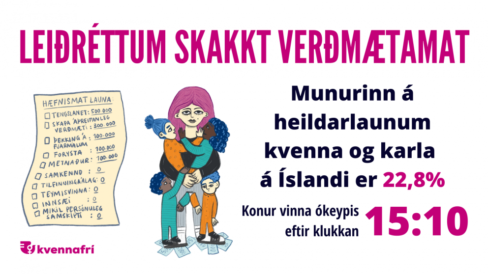 Leiðréttum skakkt verðmætamat kvennastarfa strax!