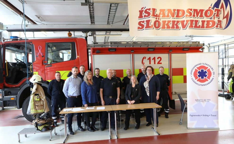 Samkomulag LSS við Samband íslenskra sveitarfélaga var undirritað í hádeginu í dag.