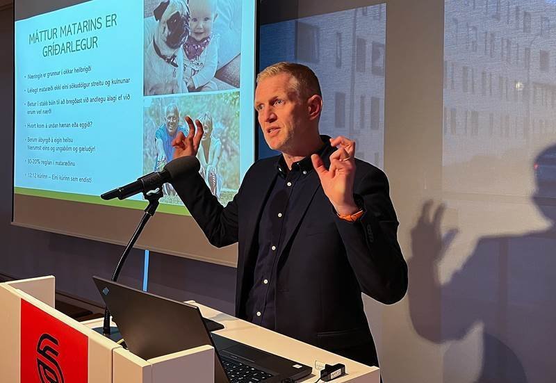 Geir Gunnar Markússon, næringarfræðingur NLFÍ, á málþingi Heilbrigðis- og velferðarnefndar Sameykis