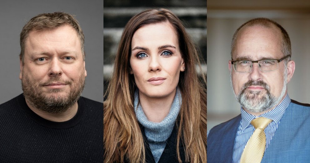 Ragnar Þór Pétursson, formaður KÍ (t.v.), Sonja Ýr Þorbergsdóttir, formaður BSRB og Friðrik Jónsson,…