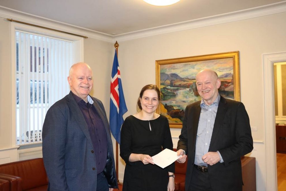 Árni Stefán Jónsson, formaður Sameykis (til hægri), og Garðar Hilmarsson, varaformaður félagsins, hi…