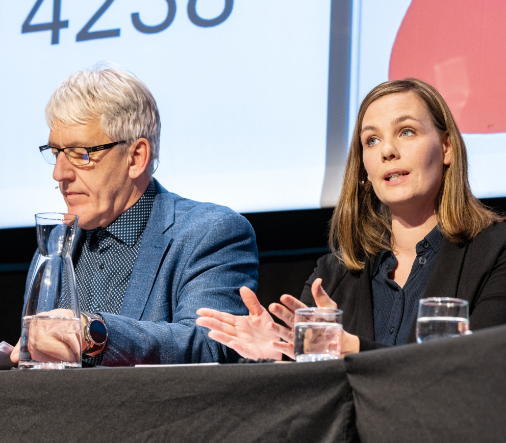 Finnbjörn A Hermannsson forseti ASÍ og Sonja Ýr Þorbergsdóttir formaður BSRB