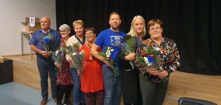 Fráfarandi stjórn STAF: Björgúlfur formaður (t.v.), Þorgerður, Jóna Katrín, Þórdís, Sigurjón, Sigurb…