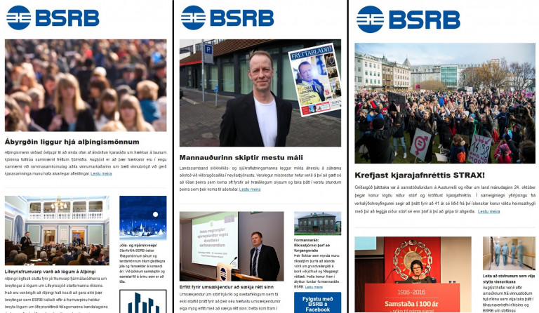 Fáðu rafrænt fréttabréf BSRB í pósti