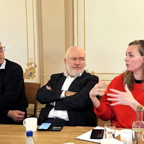 fv. Steffen Handal, Jon Olav Bjergene, Sonja Ýr Þorbergsdóttir
