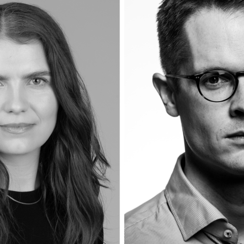 Jana Eir Víglundssdóttir, hagfræðingur BSRB og Róbert Farestveit, hagfræðingur hjá ASÍ