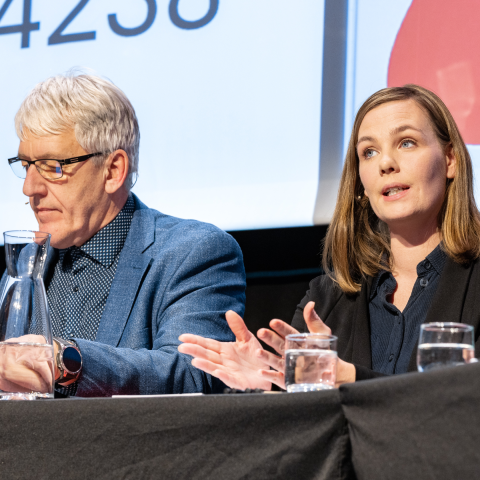 Finnbjörn A Hermannsson forseti ASÍ og Sonja Ýr Þorbergsdóttir formaður BSRB