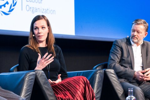 Sonja Ýr Þorbergsdóttir, formaður BSRB, tók þátt í pallborðsumræðum um jafnréttismál á ráðstefnunni.…