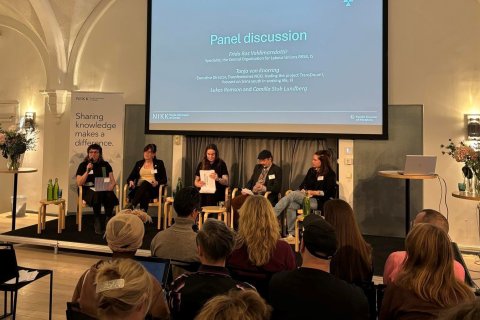 Fríða Rós Valdimarsdóttir, sérfræðingur í fræðslumálum hjá BSRB, sat í panel