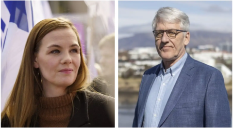 Sonja Ýr Þorbergsdóttir, formaður BSRB og Finnbjörn Hermannsson, forseti ASÍ