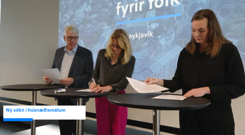 Heiða Björg Hilmisdóttir, borgarstjóri, Finnbjörn A. Hermannsson, forseti Alþýðusambands Íslands og …