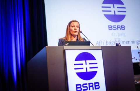 Sonja Ýr, formaður BSRB setti 47. þing bandalagsins