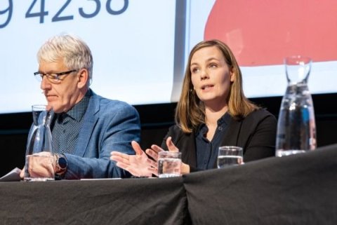 Finnbjörn Hermannsson, forseti ASÍ og Sonja Ýr Þorbergsdóttir, formaður BSRB